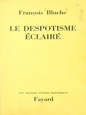cover image of Le despotisme éclairé